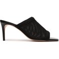 thumbnail image 2 of Schutz Sinara True Black Strap Slip On Open Toe Stiletto Mid Heeled Sandals (Black, 5.5), 2 of 6