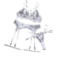 thumbnail image 6 of Womens Fashion 2026 Lingerie Set for Women Sexy - Corset And Panty Outfits 3 Piece Lace Push Up Underwire with Garter Lingerie, 6 of 6