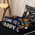 thumbnail image 5 of catabedysis Country Style Camping Zipper Twin Comforter Sets with Fitted Sheet and 2 Pillowcases,Happy Camping Print Zipper Bedding Set For Boys,Multicolor,Black Reversible,4 Pieces, 5 of 7