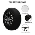 thumbnail image 2 of Salouo Poodle Playing Skateboard Print Spare Tire Cover 14-17 inch Spare Tire Protector Universal Tough Tire Wheel Cover for Trailer SUV and Truck-17 inch, 2 of 6