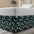thumbnail image 1 of Garden Bed Skirt, Weathered Looking Foliage of Different Plants in Pastel Colors, Elastic Bedskirt Dust Ruffle Wrap Around for Bedding Decor, 4 Sizes, Multicolor, by Ambesonne, 1 of 2