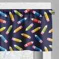 thumbnail image 3 of Ambesonne Colorful Valance Pack of 2, Color Pencils Art, 54"X18", Indigo and Multicolor, 3 of 5