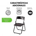 thumbnail image 4 of Set 10 Sillas Plegables Reforzada Plastico Negro ,Sillas Plegables de Plastico Reforzado Apilables para Exterior e Interior para Fiestas y Eventos Soporta, 4 of 6