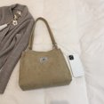 thumbnail image 2 of Bolso de hombro grande de pana de moda para mujer (caqui), 2 of 9