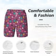 thumbnail image 5 of Sigee Summer Flamingo Print Mens Swim Trunks with Compression Liner Quick Dry Swim Stretch Beach Shorts with Pockets,S-3XL, 5 of 7