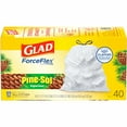 thumbnail image 6 of Glad ForceFlex Tall Kitchen Drawstring Garbage Bags 13 Gal Pine-Sol Scent (Pack of 20), 6 of 7