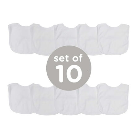 UPC: 0014681510109 | Neat Solutions Cotton Polyester Feeding Baby Bib 10pk Unisex