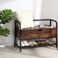 thumbnail image 4 of Banc de Rangement d'Entrée, Banc à Chaussures en Bois Étagère à Chaussures Vintage avec Boîte de Rangement à Dessus Relevable, 4 of 5