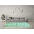thumbnail image 3 of Ahgly Company Indoor Square Abstract Light Blue Modern Area Rugs, 7' Square, 3 of 4