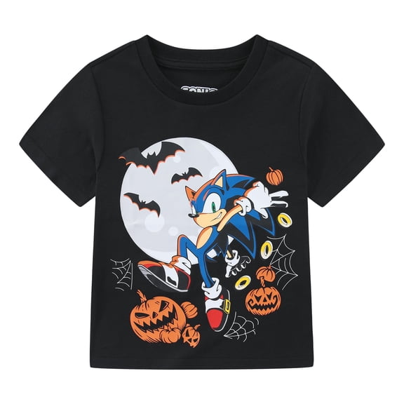 SEGA Sonic the Hedgehog Short Sleeve Halloween T-Shirt (Boys), Sizes 4-8