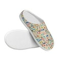thumbnail image 3 of Fotbe Famous Places Pattern Women's Fuzzy Curly Fur Memory Foam Loafer Slippers Indoor Outdoor Slippers Winter Home Shoes-37/38, 3 of 7