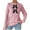 Pink, variant on Women's Crew Neck Bowknot Decor Cable Knit Drop Shoulder Long Sleeve Casual Pullover Sweater Ribbed KnitCardigan Outerwear Valentine's Day Tops Fall Warm Outfits