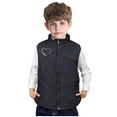 thumbnail image 3 of ZCFZJW Heated Jacket Heated Vest for Kids Boy Girls, Sleeveless Lightweight USB Rechargeable Thick Warm Windproof Full Zip Up Down Jacket, Battery Not Included(Black#52,8-9 Years), 3 of 10