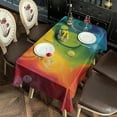 thumbnail image 2 of Colorful Tie Dye Circle Swirl Pattern Rectangle Tablecloth 60"x120",Waterproof Polyester Rectangle Table Cloth, Wipeable Spillproof Polyester Tablecloth for Dining, Camping, Indoor and Outdoor, 2 of 6