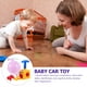 thumbnail image 4 of Coche de juguete con control remoto para aprendizaje temprano, divertido coche con globo, juguete creativo, coche de inercia, juguete para niños, niñas y bebés (amarillo), 4 of 7