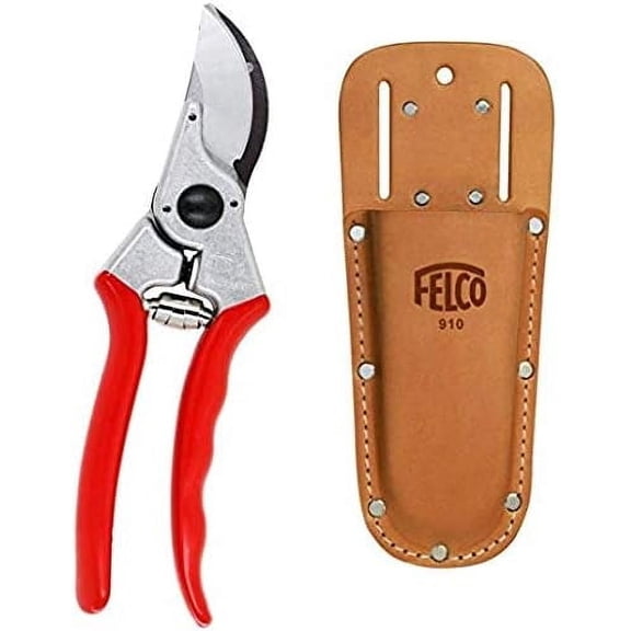 Felco 2 Bypass Pruner with 910 Leather Holster (Bundle, 2 Items)