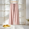 thumbnail image 4 of GERsome Womens Wide Leg Pants Soft Stretchy Drawstring Lounge Trousers with Pockets for Athletic Work Travel Pink Size XL, 4 of 7