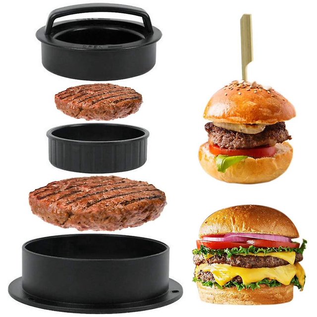 Prensa para hamburguesas con 500 hojas de papel para hamburguesas Prensa para hamburguesas de aluminio fundido Patty WD.WDQZL Hogar