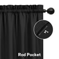 thumbnail image 2 of Yesfashion Waffle Weave Curtains, Waterproof Rod Pocket Textured Tier Curtains for Kitchen Bathroom, 2 of 8