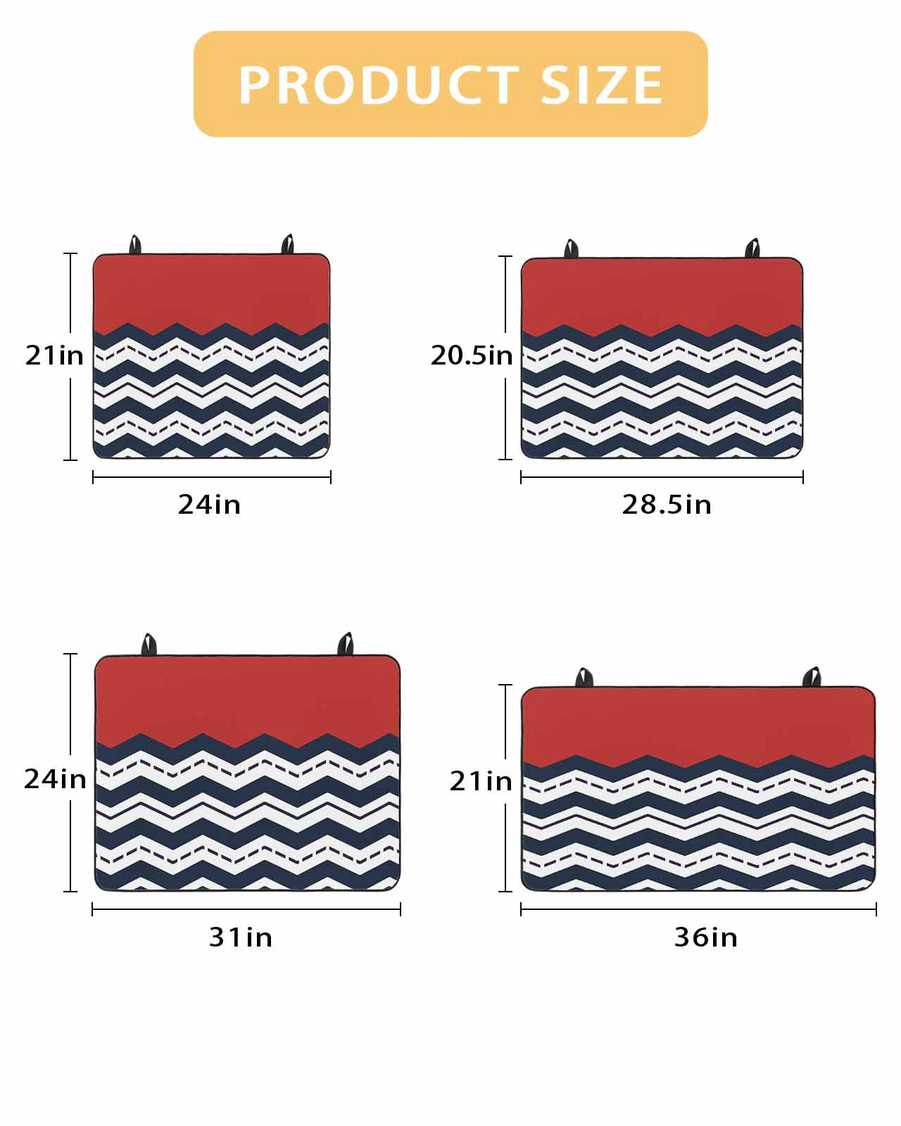 nqOlkjepod Large Induction Cooktop Protector Mat 36"x21", Black Chevron Stove Top Covers for Electric Stove, Geometric Navy Blue White Sea Wavy Striped Stove Burner Cover Mats, Glass Top Stove Cover