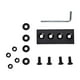 thumbnail image 1 of Conector de pista de hardware,Kit de herrajes para puertas corredizas de granero Conector de riel,Sujetador de reparación de placa de unión de metal duradero,Conector de riel negro Tornillos, 1 of 6