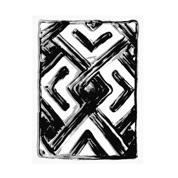 Stellar Design Studio 'African Textile Woodcut IV' Canvas Art