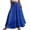 Blue, variant on Bbyeadc Long Skirts for Women Cotton Linen Elastic Waist Pleated Skirts High Waisted Flowy Solid Color Casual Playtime Outfits with Belt,Blue (M)