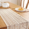 thumbnail image 4 of Encimera bohemia beige de 30*160cm, encimera bohemia de granja vintage, para decoración de mesa de centro para fiesta de boda, 4 of 5