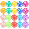 thumbnail image 1 of 50Pcs Acrylic Dice Rounded Corners Dice 6 Sided Standard Dice for Dice Game Math Teaching, 1 of 6