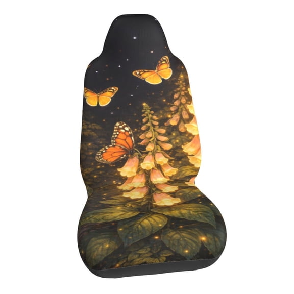 Mothers Day Moonlit Butterfly Car Seat Covers Stretch Car Seat Protectors Universal Fit