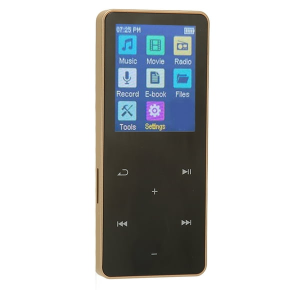 Lecteur MP3, Lecteur de Musique BT5.0 avec Écran Tactile de 1,8 Pouces, Jack 3,5 Mm Intégré, Fonction E Book Reader, Supporte Plusieurs Formats de Musique
