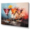 thumbnail image 2 of Designart "Cocktails Glass Representation Colorfuled I" Food & Beverage Canvas Print, 2 of 5