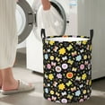 thumbnail image 4 of Goofa Flower Butterfly Printed Circular Hamper,Laundry Basket with Handles,Storage Baskets Foldable,Large Capacity Laundry Hamper-, 4 of 8