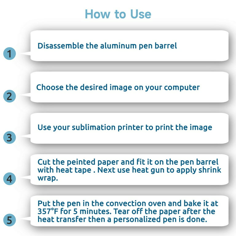 Crtiin 10 Pcs Sublimation Blank Pens with 20 Pcs Shrink Wrap Stylus Pen  Heat Transfer Pen Sublimation Ballpoint Pen for Christmas DIY Office School
