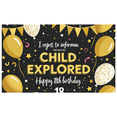 thumbnail image 6 of Black Background Glittery Banner with Golden Balloons and Stars Happy 18th Birthday Theme Childhood Explored Party Decoration Backdrop Photography Props Birthday Party Supplies, 6 of 7
