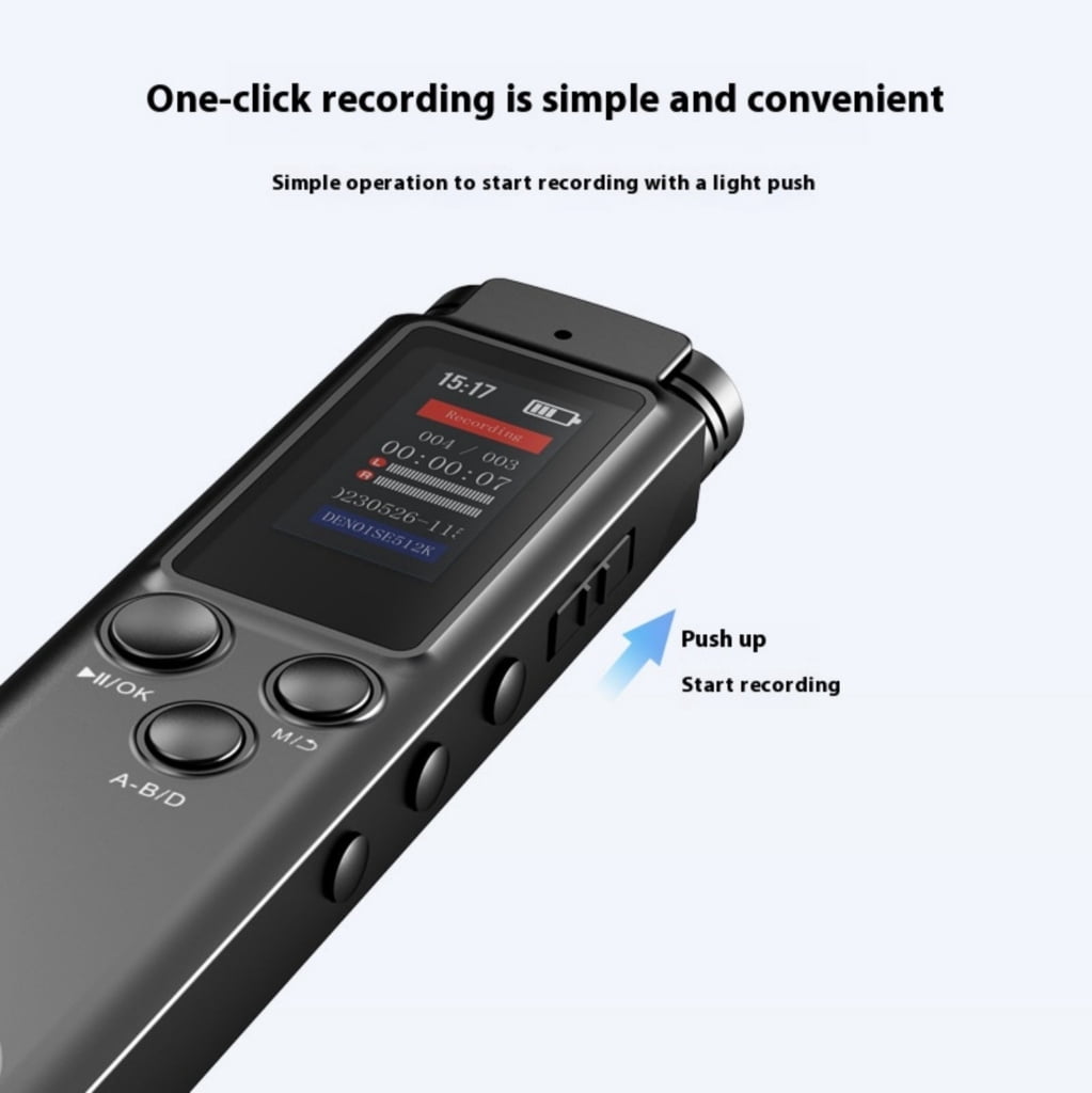 Voice Activated 32GB Digital Recorder with Color Screen Feature Noise Reduction for Lectures Meetings Interviews