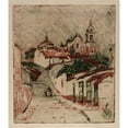 thumbnail image 3 of Helen Hyde 12x14 Black Modern Framed Museum Art Print Titled - Church at Cuernavaca, Mexico (1912), 3 of 5