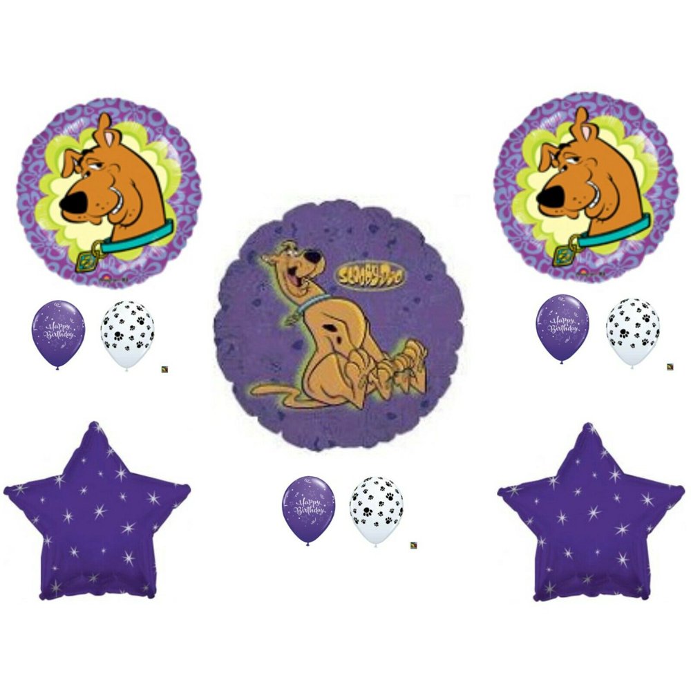SCOOBY DOO Balloons Happy Birthday Party Decoration Supplies Shaggy Paw