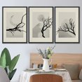 thumbnail image 3 of PixonSign Framed Canvas Print Wall Art Set Tree Silhouette Desert Landscape Nature Floral Illustrations Modern Art Minimalism Decorative Botanical for Living Room, Bedroom, Office - 16"x24"x3 Black, 3 of 5