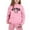 Pink, variant on lnmuld Two Piece Outfits Stylish Girls Winter Outfits Set Printed Hooded Sweatshirt Ensemble Casual Wear with Easy Care Instructions Solid Color Size:8-9 Years