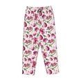 thumbnail image 4 of Goofa Lilies Flowers Printed Soft Pajama Pants for Women, Wide Leg Comfy Casual Lounge Yoga Pants-Medium, 4 of 9