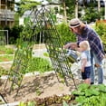 thumbnail image 2 of Costway 71" Tall Metal Garden Trellis for Climbing Plants 2 Pack Fence Panels Retro, 2 of 10
