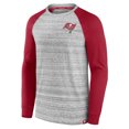 thumbnail image 2 of Men's Fanatics Heather Gray/Cardinal Tampa Bay Buccaneers Fair Shake Raglan Long Sleeve T-Shirt, 2 of 3