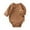 Coffee, variant on Baby Cloud Embroidery Side-Snap Long Sleeve Bodysuit Toddler Neutral Casual Romper Size:0-1 Months