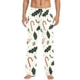 thumbnail image 7 of FORMRS Mens Pajama Pants with Pockets Sleepwear Lounge Bottoms Sizes S-2XL, White Christmas Holly, 7 of 7