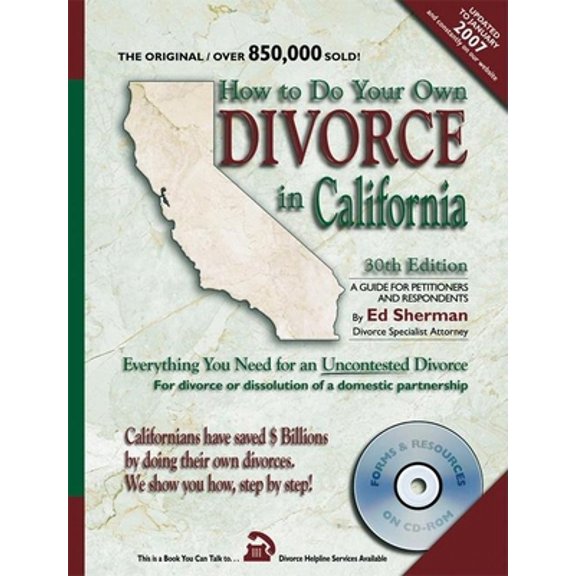 Pre-Owned How to Do Your Own Divorce in California: Everything You Need for an Uncontested Divorce (Paperback) 0944508618 9780944508619