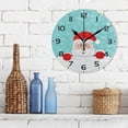 thumbnail image 3 of GZHJMY Christmas Snowflake Wall Clock, 10" Silent Non Ticking Round Clock, Oil Painting Easy to Read Clock for Living Room Bedroom Bathroom Home Decor Holiday Gifts, 3 of 7