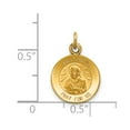 thumbnail image 3 of 14k Polished and Satin Solid Saint Paul Medal Round Charm XR631, 3 of 4