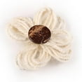 thumbnail image 2 of 10pcs Attractive Linen Thread Flowers Embellishments Xmas Home Decorations beige, 2 of 6