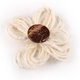 thumbnail image 2 of 10 piezas nuevos adornos de flores de hilo de moda para fiesta de boda, hogar, hotel, artesanía, decoración, álbum de recortes, adornos de bricolaje, beige Zulema flor de guirnalda guita flor, 2 of 6